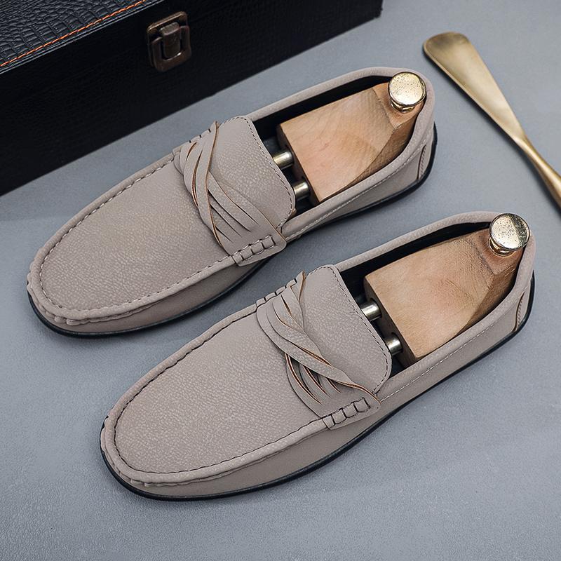 Fashion Men Casual Shoes Suede Luxury Brand Soft Loafers Male Lazy Shoes Breathable Comfort Slip-on Mens Driving Shoes Moccasins