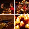 Heart Shaped Candles Led Lights Fake Heart Candles Romantic LED Tealight Flameless Candle for Valentine's Day Party Wedding Nigh