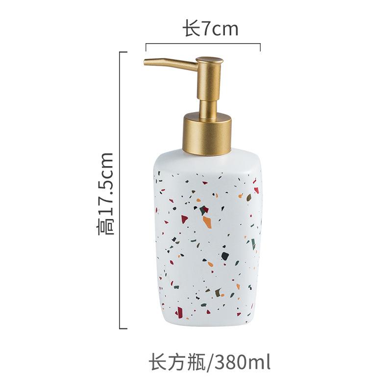 Nordic Ceramic Bathroom Hand Soap Bottle Reusable Lotion Refill Bottle Shampoo Dispenser Soap Bottle Bathroom Accessories