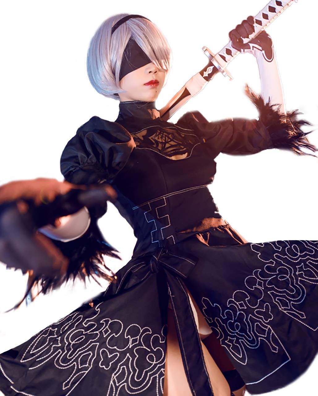 

Перука в комплекті 2B YoRHa 2 Тип B Косплей Хелловін Nier [milky time] NieRAutomata Ні. (Костюм + Перука)