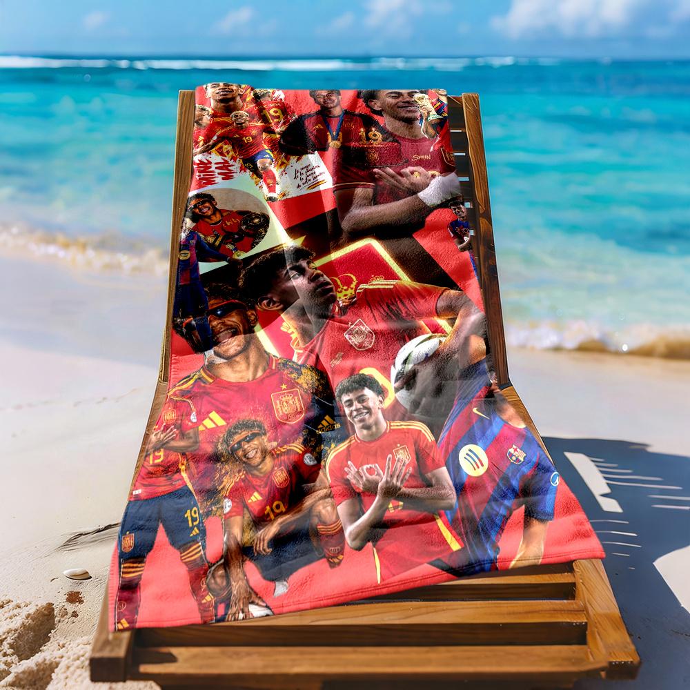 Lamin Yamal Beach Towel High Absorbency Quickdry Comfortable Lightweight Perfect For Traveling Yoga Camping And Swimming