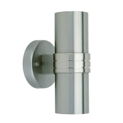 Applique murale extérieure led - brilliant - 2 lumières - acier - ip23 - 3w - gu10