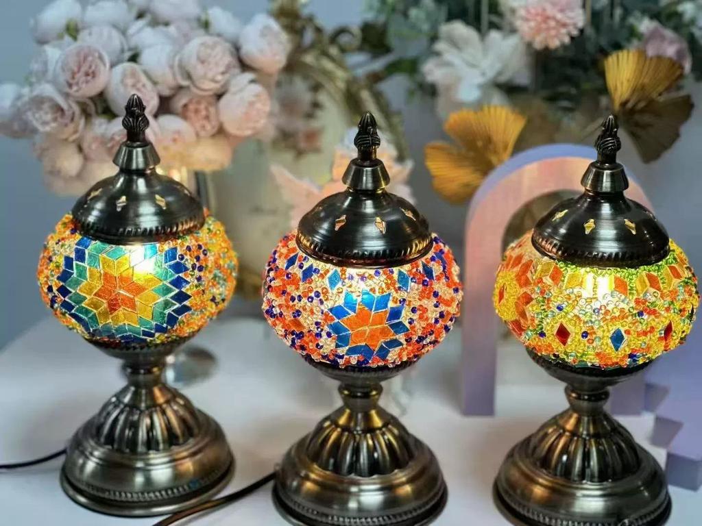 Bohemian Turkey Style Table Lamp - LED Night Light for Bedroom, Study, or Dining