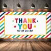 Thank You Banner Vibrant Colors Thank You Card Bold Fonts Recognition Banner for Employee Recognition Recognition Ceremony