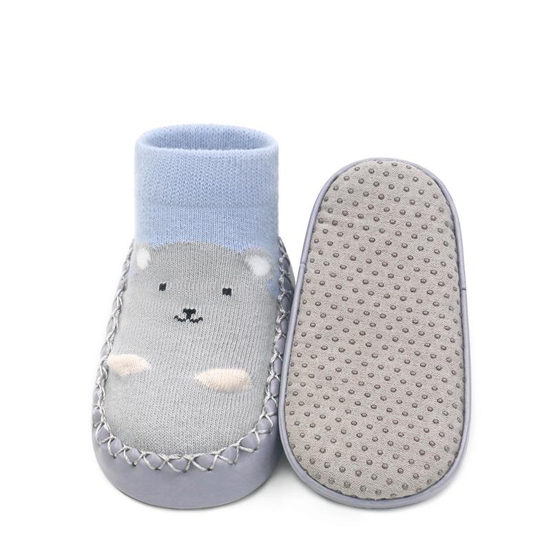 New Cartoon Baby Socks with Rubber Soles Infant Baby Girls Boys Shoes Spring Autumn Baby Floor Socks Anti Slip Soft Sole Sock