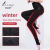 Women's High-Waist Thermal Velvet Stirrup Leggings