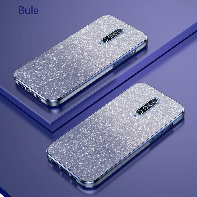 

For Redmi K30 Case Bling Luxury Electroplate Glitter Case For Xiaomi Redmi K30 Pro K30S Shockproof Soft Bumper Clear Back Cover Redmi K30 синий