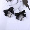Gothic Duckbill Hair Clip Skeleton Claws Hair Barrette Halloween Trendy Ponytail Decor Non-Slip Cosplay Hair Side Clips