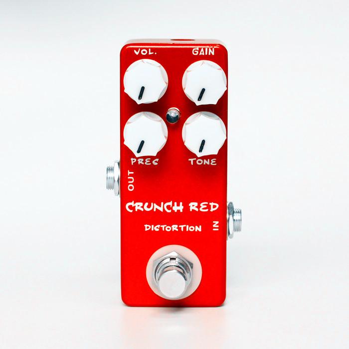 CRUNCH RED Guitar Distortion Effects Pedal красный