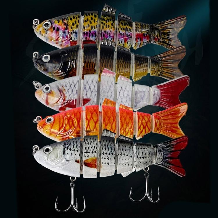 5 Pcs Multi Jointed Swimbait Fishing Lures Slow Sinking Artificial Baits