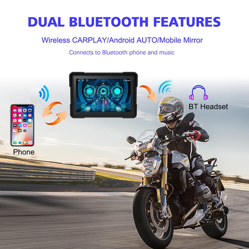 5 Zoll kabelloses Carplay Android Auto, tragbares GPS-Navi, WiFi BT 5.0, Loops-Aufnahme, Anzeigebildschirm, IPS-Touchscreen mit Dashcam