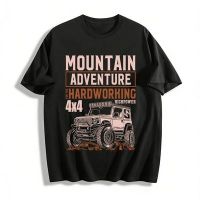 Mountain Adventure 4x4 Hardworking Highpower Off-road Tee Pure Cotton T-shirt