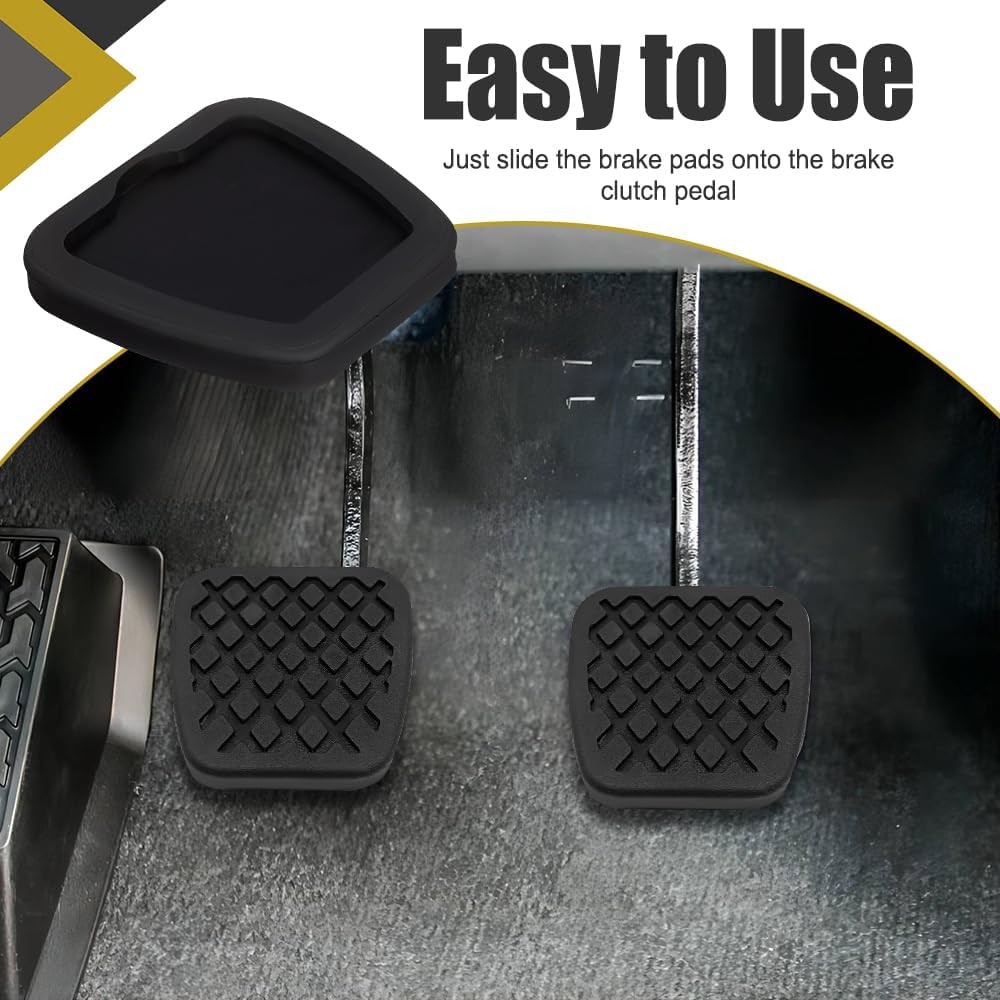 2PCS Rubber Brake Clutch Pedal Pad Cover, Car Pedal Covers, Non-Slip Break Pedal Covers Replacement 46545-SA5-000 46545SA5000, Car Rubber Clutch