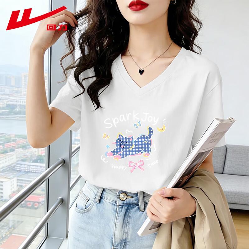 

Warrior Women s V-Neck Loose Fit Cotton T-Shirt M