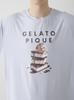 gelato pique Homme COOL Rayon Dessert Logo PMCT252353 Blue Medium T-Shirt Men's