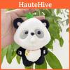 Soft Lovely Plush Panda Keychain Doll Cute Bubble Blowing Design Perfect For Gifts Collectibles And