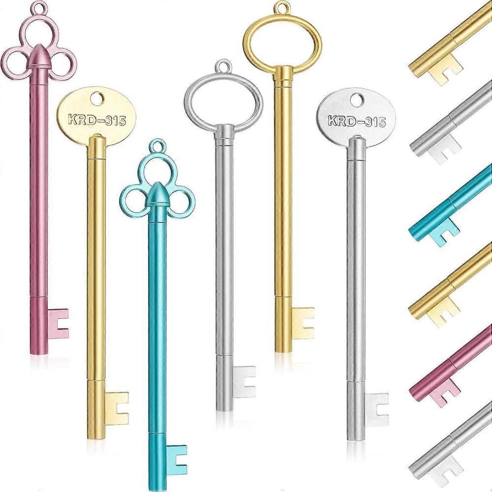 

36 штук Ручка в форме ключа Винтажные ручки с гелевыми чернилами Милые необычные шариковые ручки Черная ручка с тонким стержнем для офисной канцелярии и школьных принадлежностей 36pcs