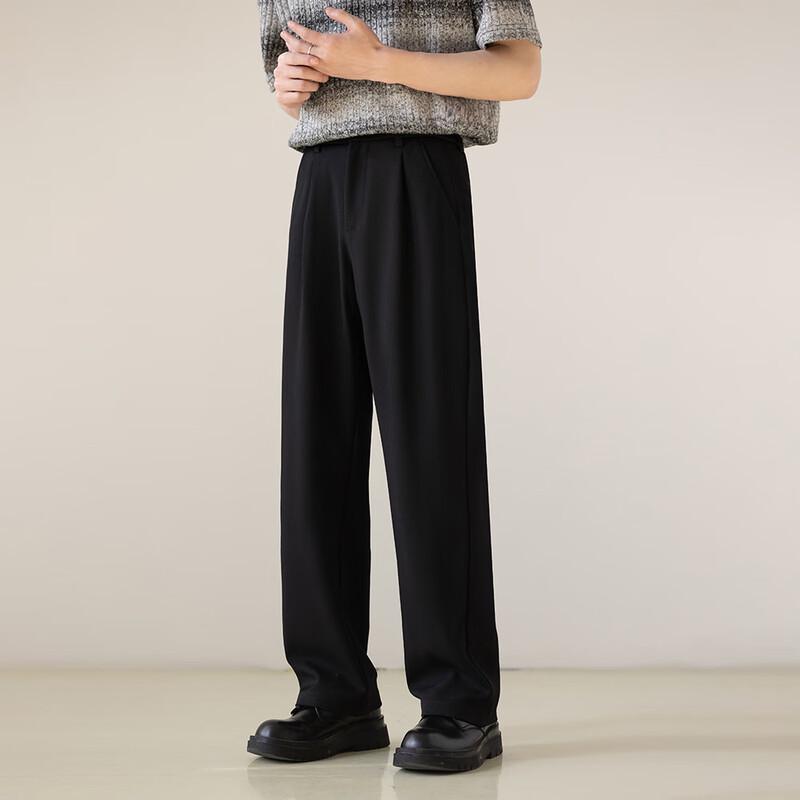 Men's Loose Straight-Leg Casual Trousers 7J03