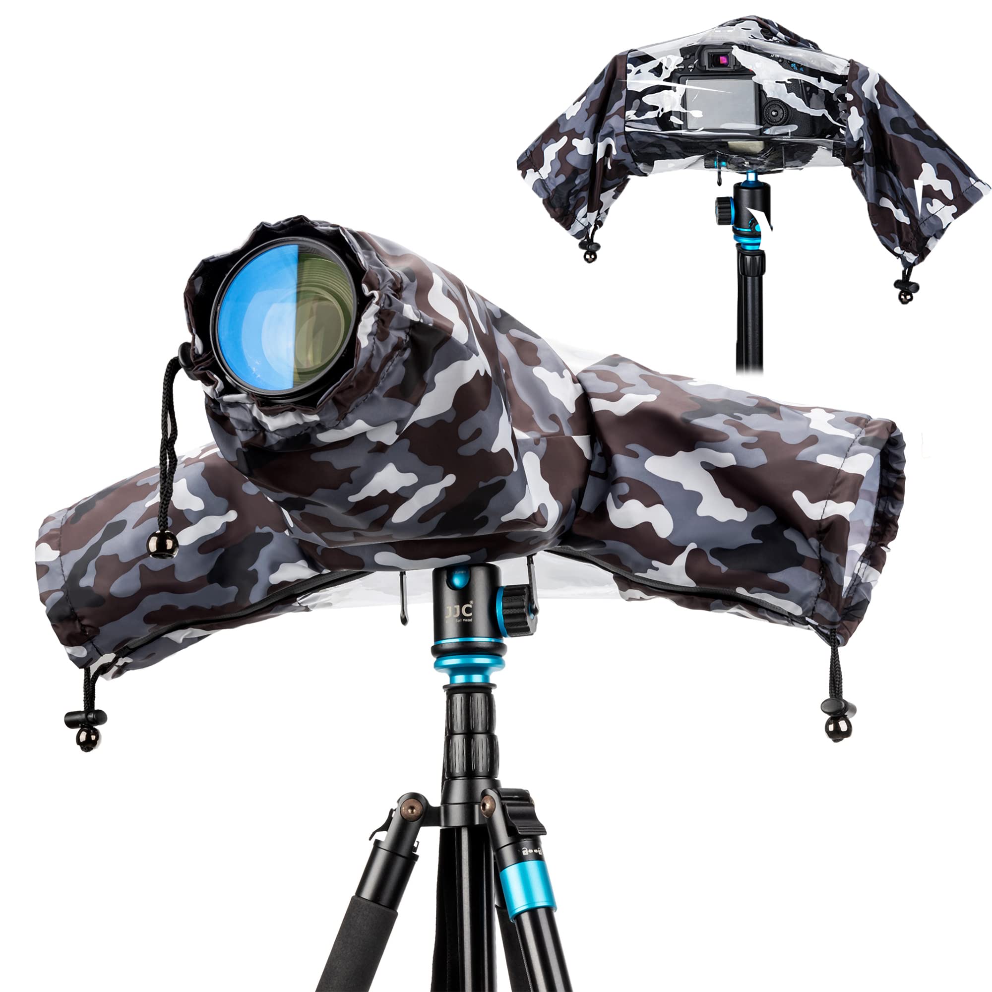 

JJC Camera Rain Cover Waterproof Camera Raincoat Lens Size Rain Protection Canon EOS 5D Mark IV III 5DSR 6D 7D II R5 R6 R7 R10 Rp Ra R SX70 SX60 SX540