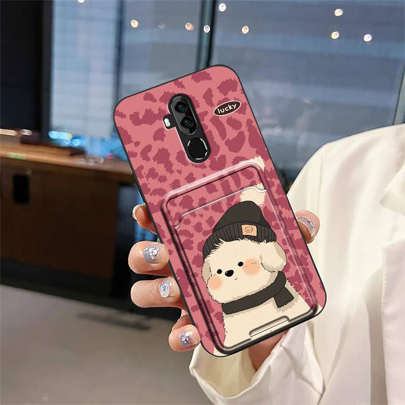 Cute Silicone Phone Case For Oukitel C12 Pro/C12 Fashion Design TPU Soft Case Card Sleeve Shockproof Cartoon Protective