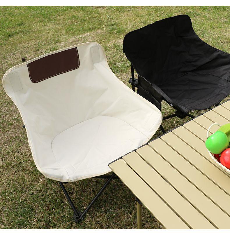 Outdoor Folding Camping Table & High-Back Chair Set