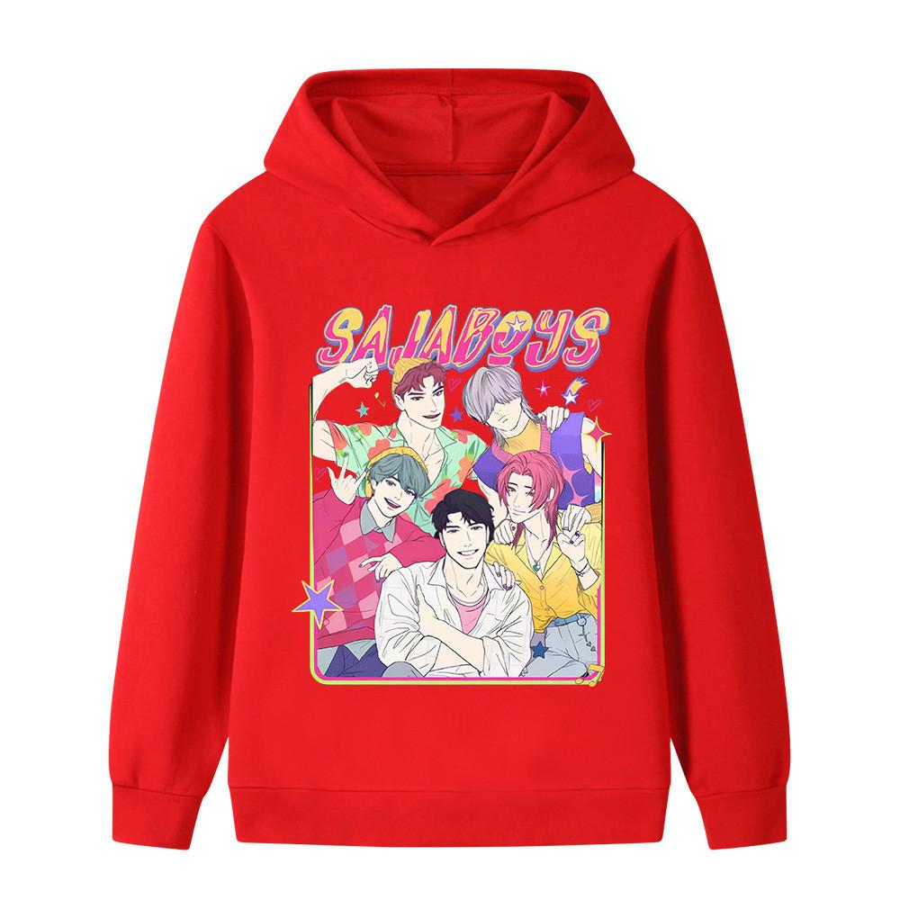 B1227 Kids Boys Girls Sajaboys Kpop Rumi Zoey Mira Print Long Sleeves Hoodie