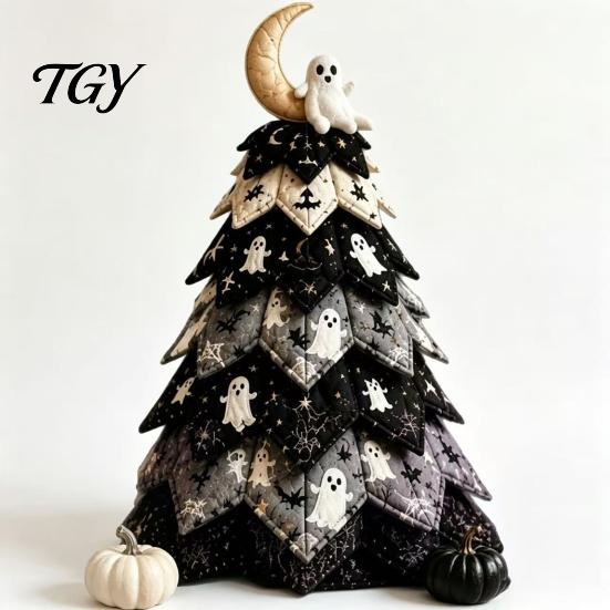 Pacchetto Completo Materiale da Cucito Kit Artigianale Albero di Natale in Tessuto Trapuntato Fai-da-te, Set Festivo Artigianale Fatto a Mano Patchwork Vintage, da Tavolo