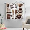 2 st, 2D platt tryckta Gardiner Digitaltryckta Kaffeinspirationer Polyestervävda (utan spö) Festlig Ldeal för Vardagsrum,