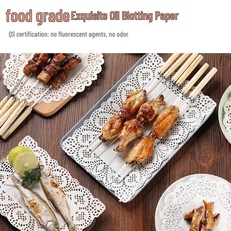 Food-Grade Oil Absorbing Lace Paper Mats
