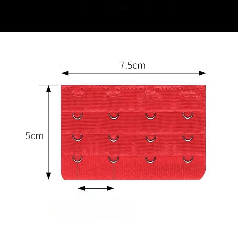 

3 ряди, 4 гачки Подовжувач сексуального бюстгальтера Подовжувачі бюстгальтера Ремінці на застібках М’які гачки для застібки бюстгальтера Подовжувачі 1pc червоний