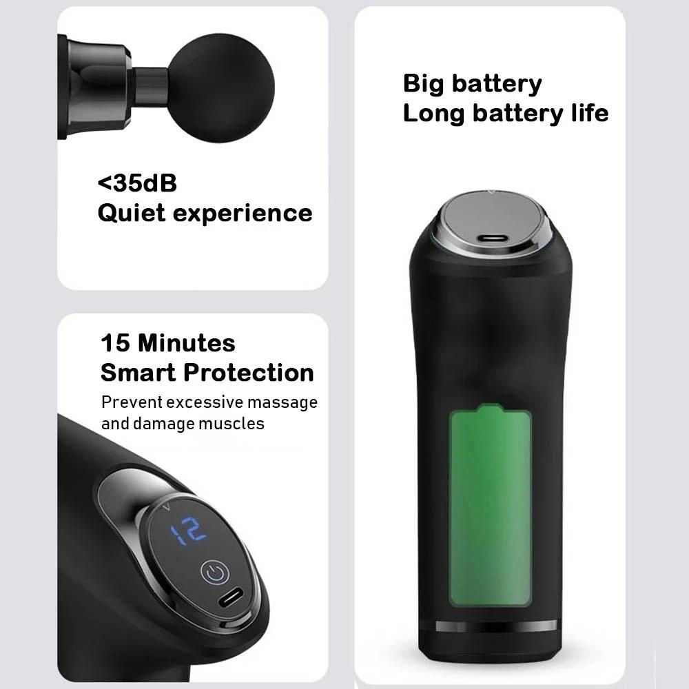 Mini Fascia Gun Muscle Relaxation Massage Shock Electric Whole Body Massage Gun Relieves Fatigue and Is Convenient To Carry