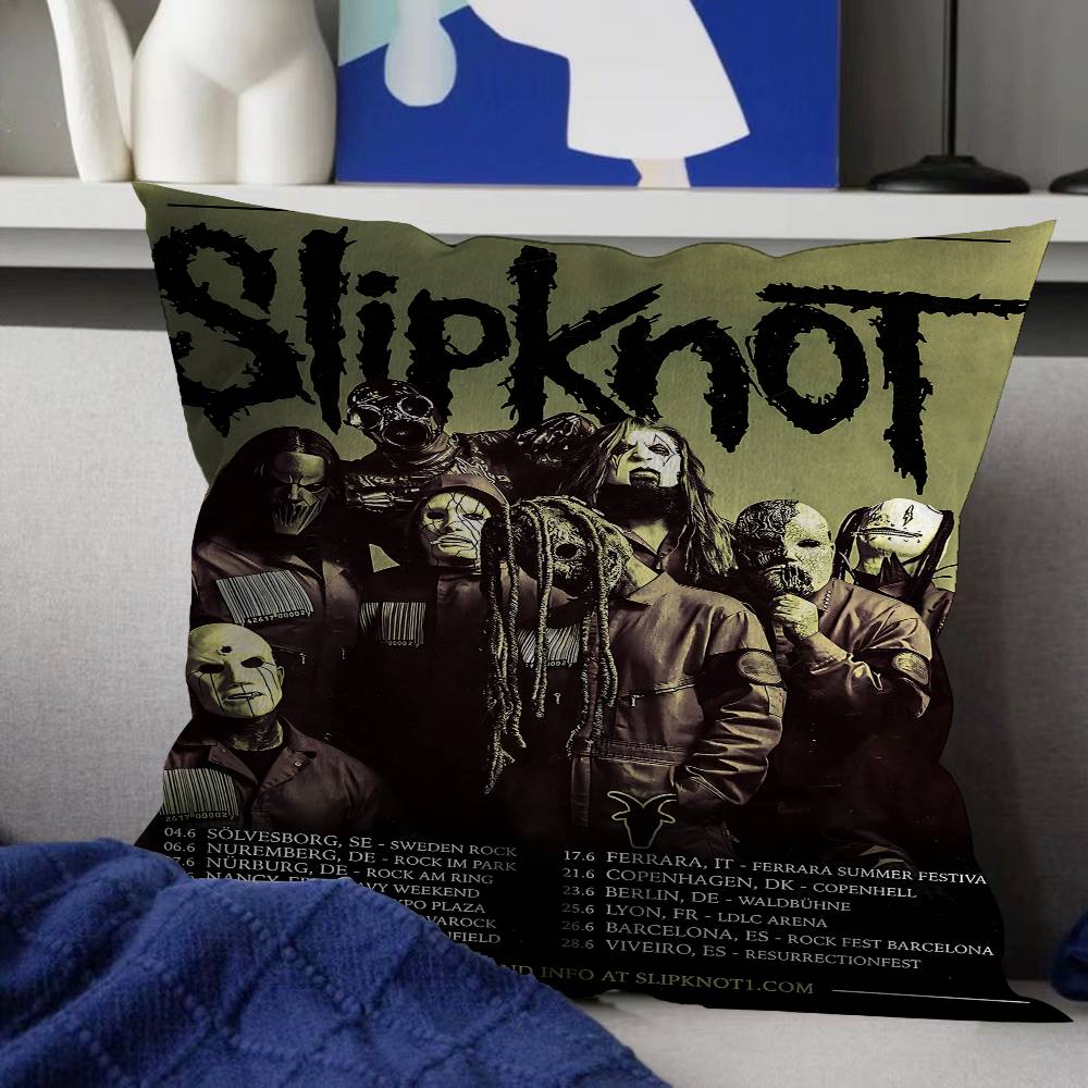 Band Rap Music S-Slipknot Cushion Cover Inches Farmhouse Decor Home Throw Pillow Covers For Couch Decorations