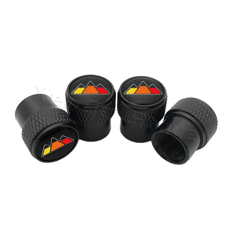 tkjzm7 Car Wheel Tire Valve Stem Caps 3 Tri Colors Emblem Logo For Toyota TRD Tacoma Tundra 4Runner Highlander RAV4 Tyre Accessories