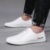 Men Casual Shoes Artificial Leather Lace Up White Sneakers New Style Fashion Soft Sole Breathable Formal Flat Shoes Walking