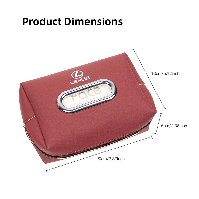 Interior Stickers Car Seat Back Tissue Box Auto Leather Tissue Holder For Lexus Fsport GS GX IS LS LX CT LC RC LBX NX RX 350h 45