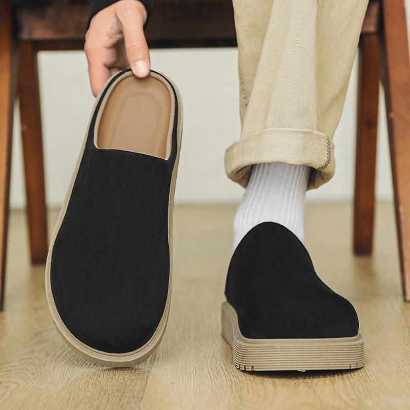 Men'S Casual Slip On Slippers Summer New Soft-Sole Anti-Slip Comfortable Outdoor Walking Shoes Fashion Youth Joker Tide Slippers