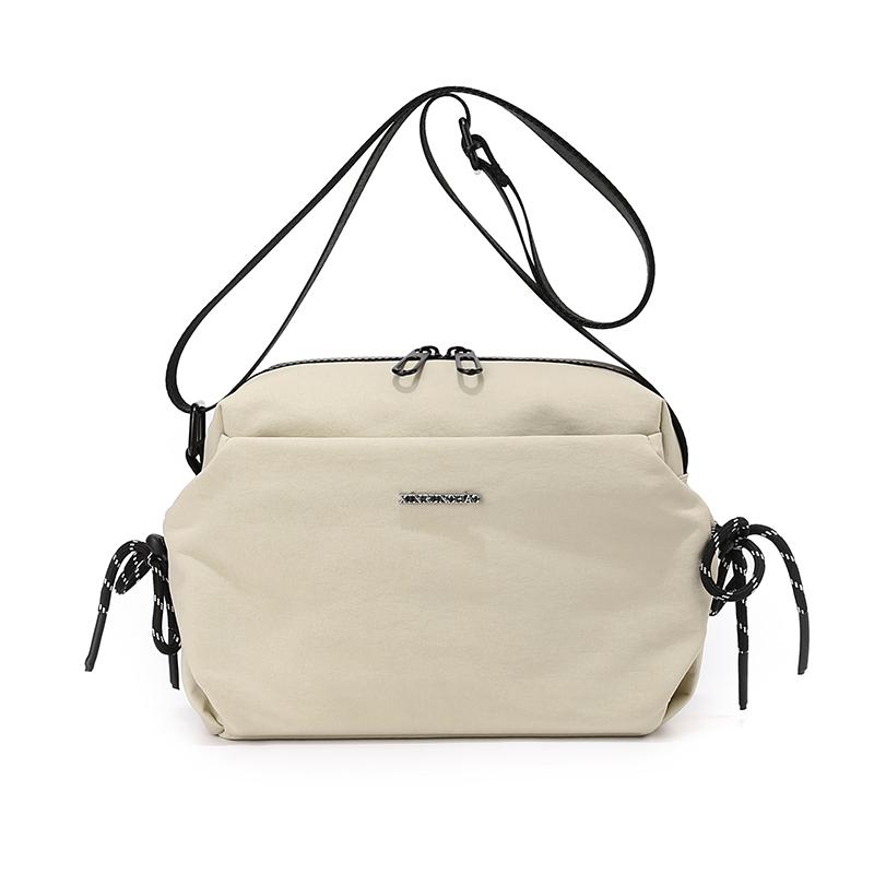Women s Bag Multi-Layer Crossbody Bag Lightweight Nylon Shoulder Bag бежевый