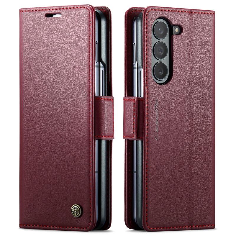 Magnetic Flip PU Leather Phone Case for Samsung Galaxy Z Fold 6 5 Fold6 Fold5 5G Wallet with Card Holder Protective Cover