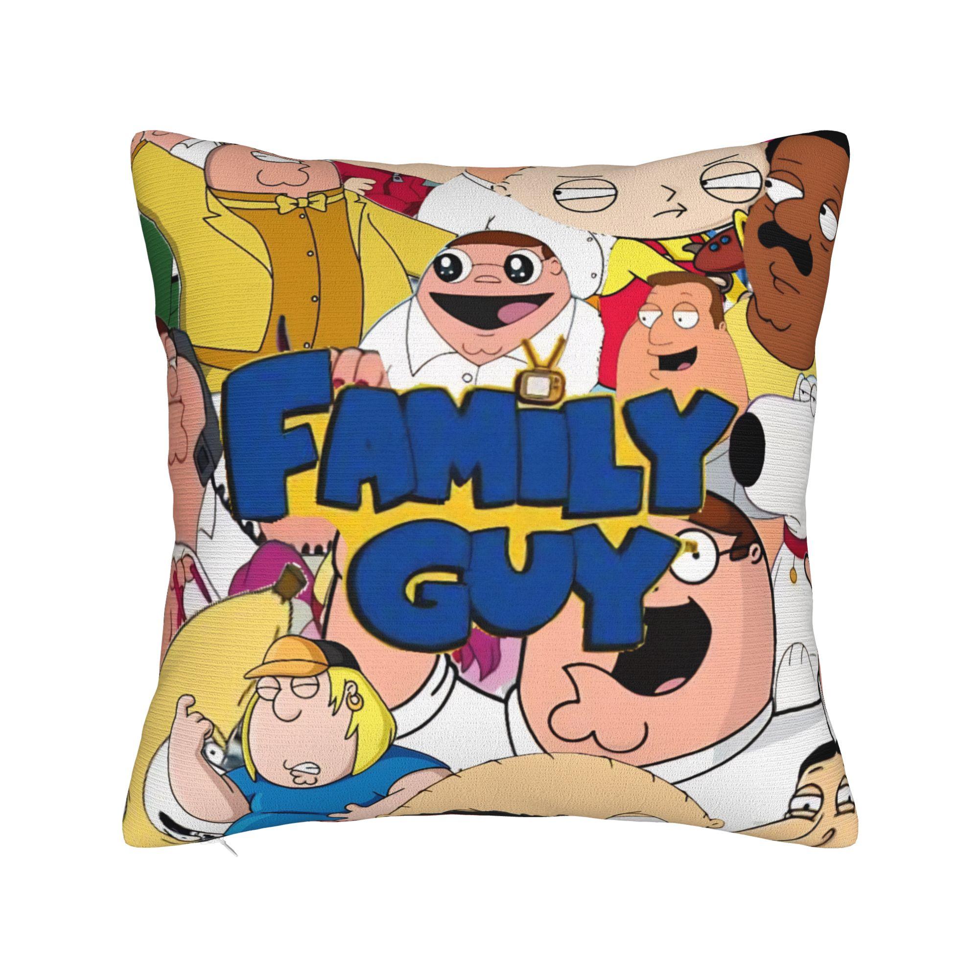 

F-Family Funny Guy Pillowcase Merch Printing Cushion Cover Decorations Pillow Case Cover Home Multi-Size 16x16Inch