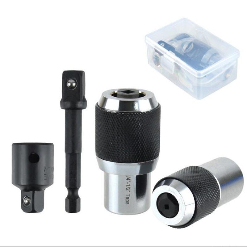 Adjustable Tap Socket Extraction Tool For Taps Reamers Screw Extractor 6-1/4 1/4-1/2in Drive Tap Socket For 3/8in Square Wrench