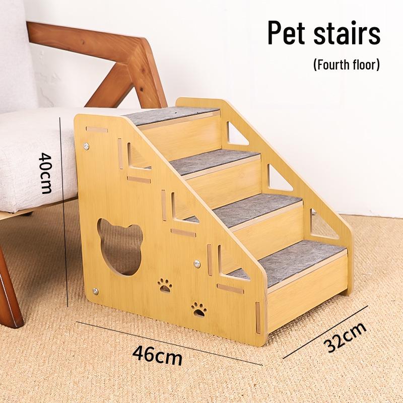 Sturdy Cat Climbing Ladder: Anti-Slip, Durable Scratching Board with Stable Slope to Protect Joints