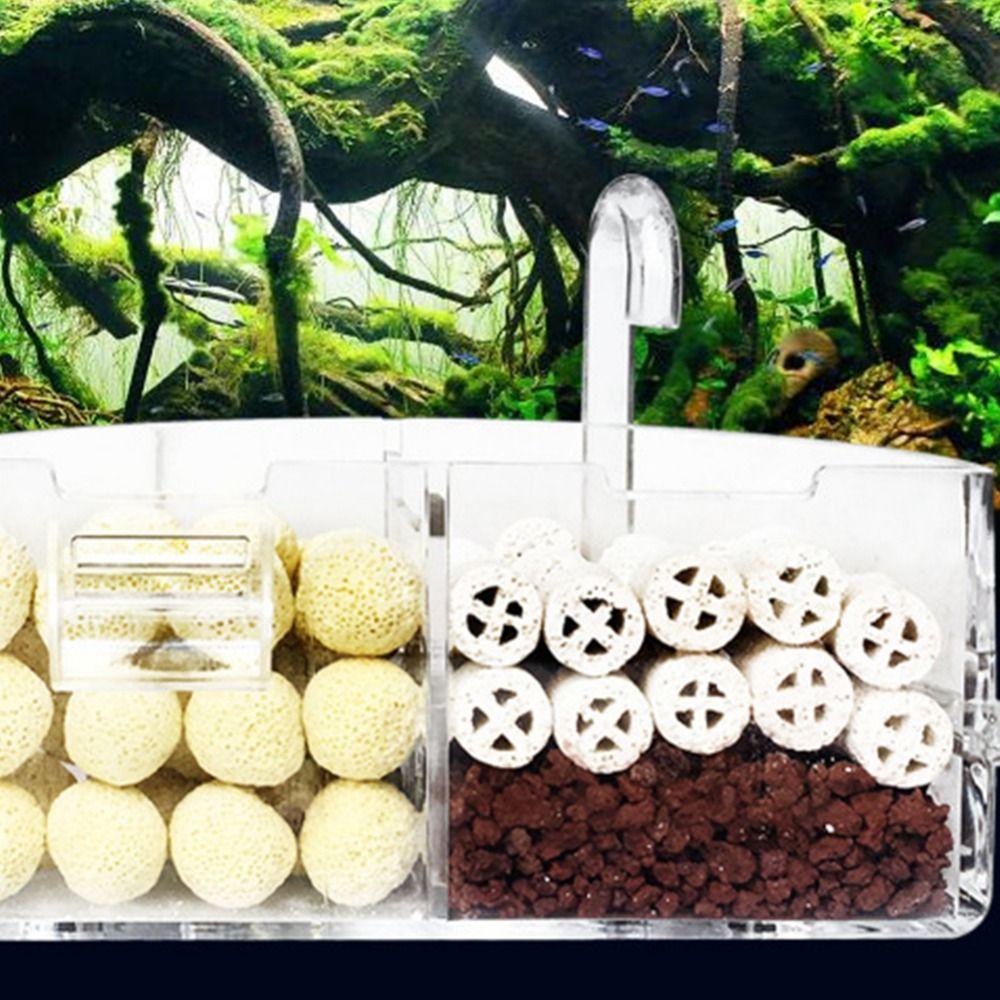 High Transparency Acrylic Fish Tank Top Filter Aquarium Water Purifier  Round Fish Tank