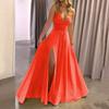 Fashion Women's Summer Suspender V-Neck Leaky Back Long Dress Sleeveless