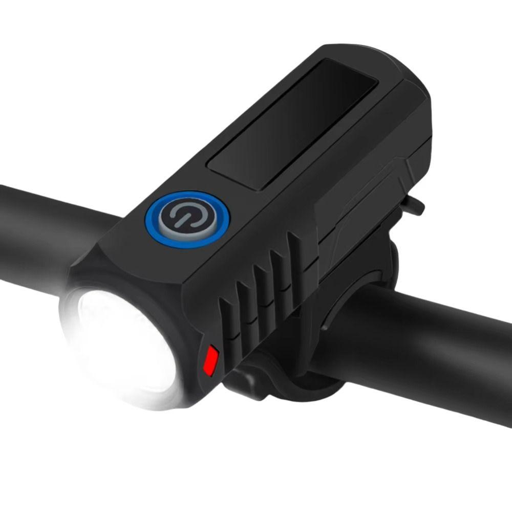 USB Bike Handlebar Flashlight Rechargeable Bicycle Lamp Bike Headlight for Night Outdoor Riding