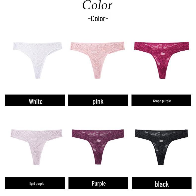 Plus Size Seamless Lace Thong: Comfortable, High Elasticity, Mid-High Waist, All-Cotton