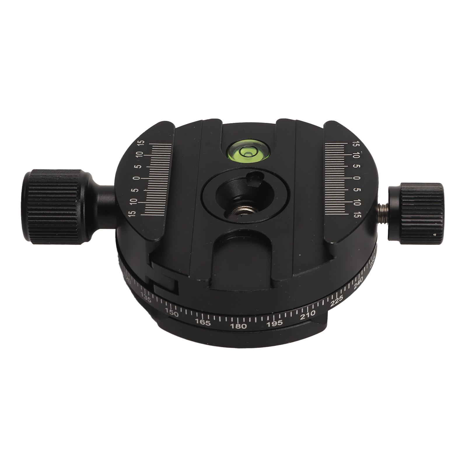 

Quick Release Plate Mount 360 Degree Panorama QR Plates Mount Adapter with Bubble Spirit Level for