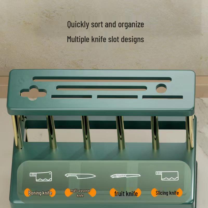 Multifunktionales Küchenregal: Messer- und Stäbchenhalter mit Gabelaufbewahrung