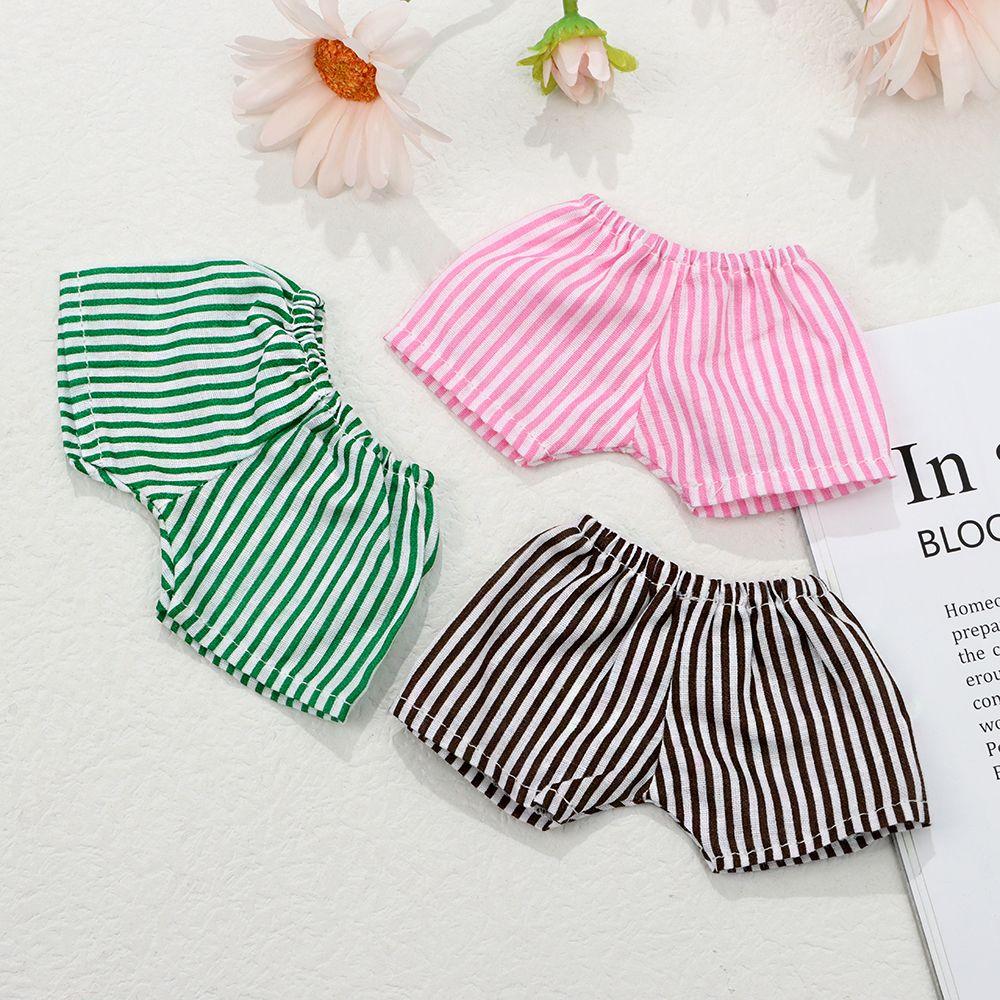 Cute Solid Color Shorts Toy Stripes Lattice 20CM Doll Pants Denim Jeans Idol Dolls Clothes