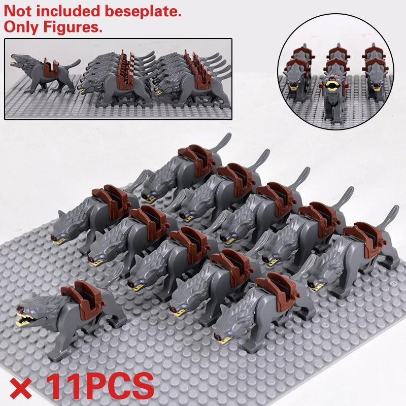 Medieval Military Sets Cavalry Figures War Horse Animals Building Blocks Parts Knight Weapons Accessories Toys for Kids Gifts