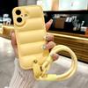 Down Jacket Hand Wrist Strap Case for For Iphone 16 1 14 13 Pro Max 12 11 X Xr Xs 7 8 Plus SE Lanyard Solid Color Soft Cover